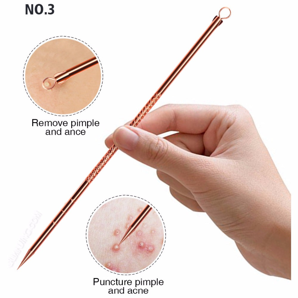 4pcs Anti Bacterial Double ended Acne Needle